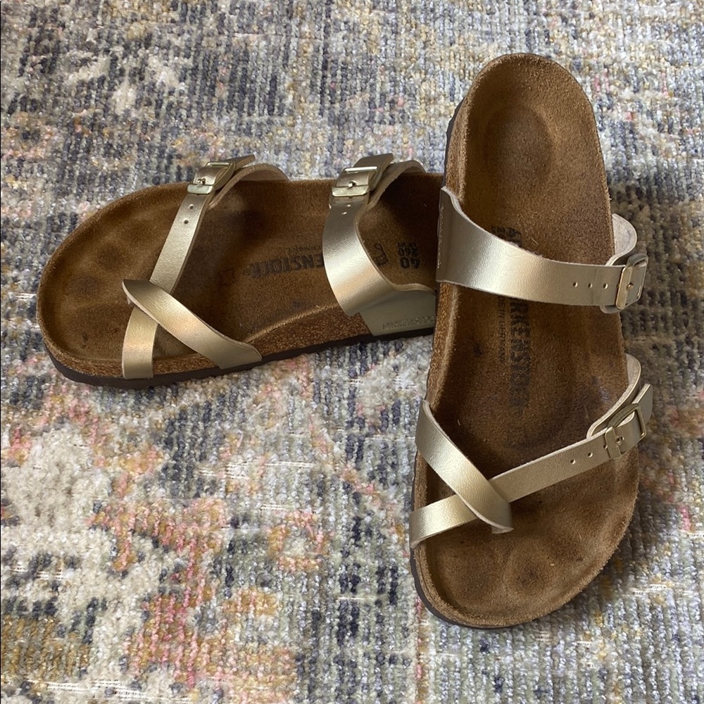 Birkenstock Metallic Gold Sandals